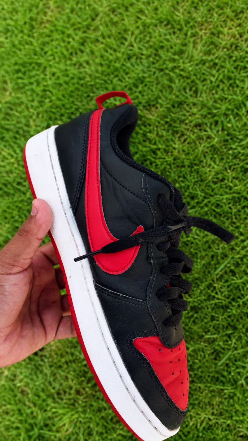 đ Nike Court Borough Low 2 â Black/Red đ¤â¤ď¸