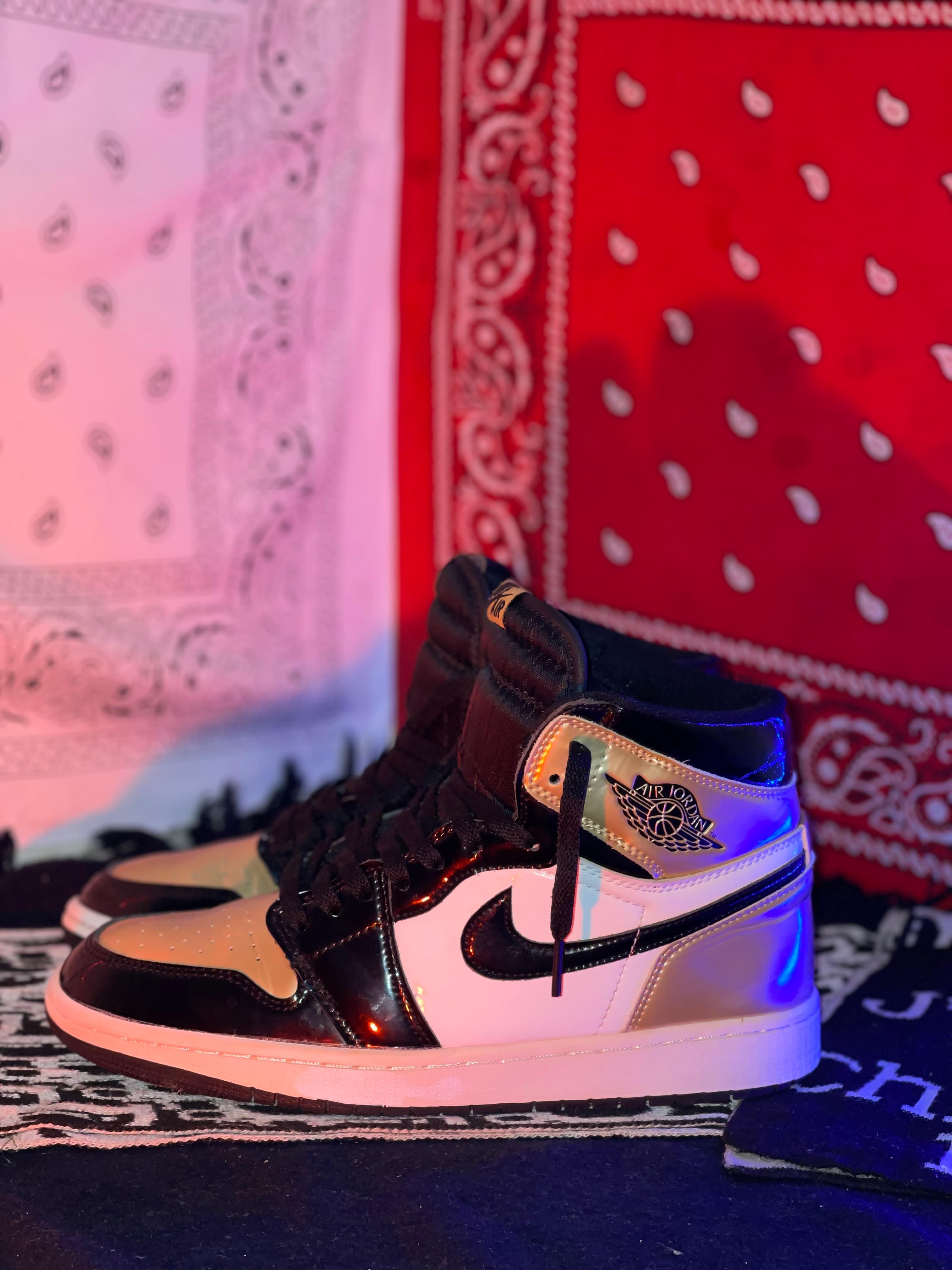 Jordan 1 high gold patent