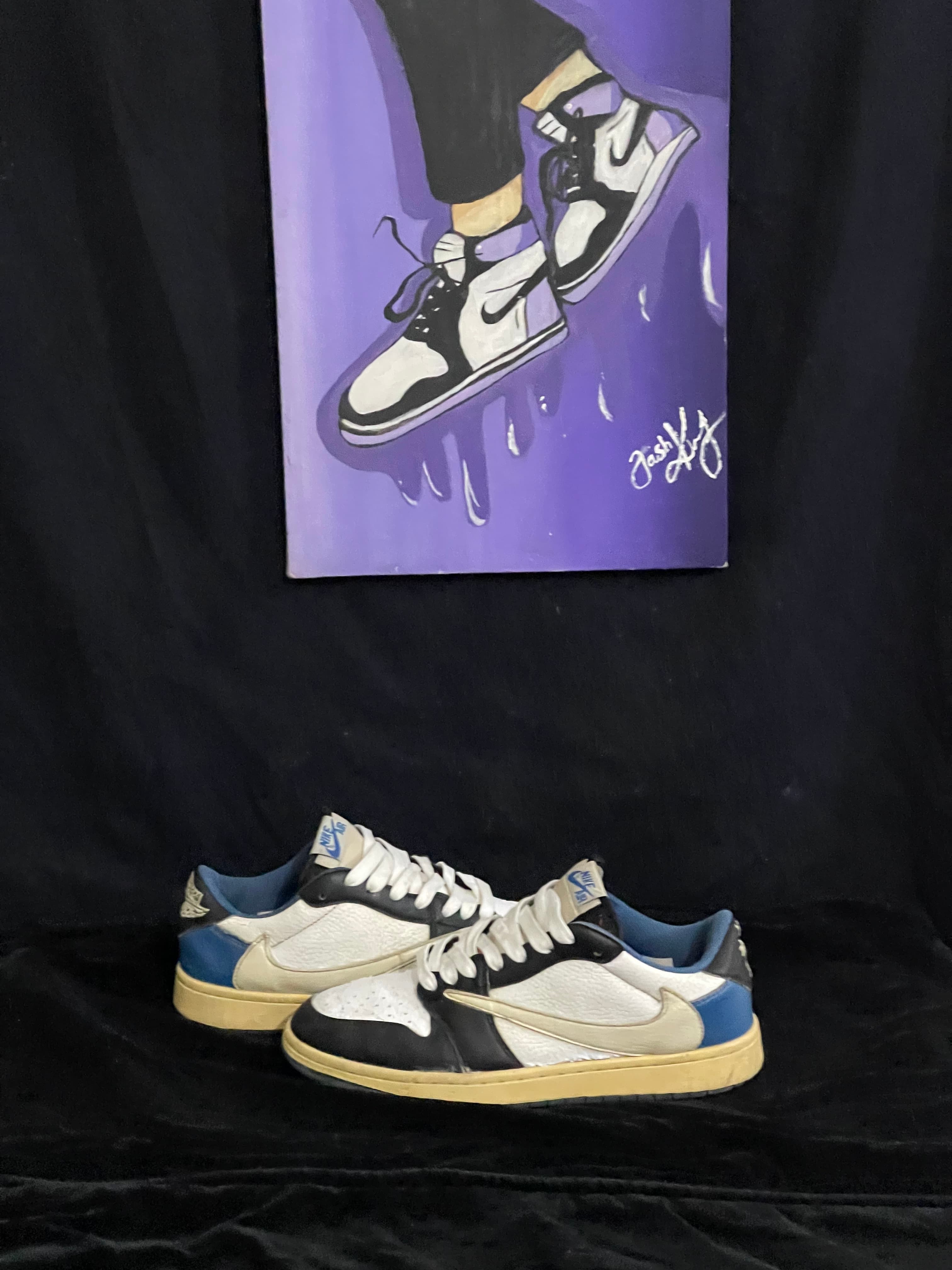 Jordan 1 low x traviss scott fragment
